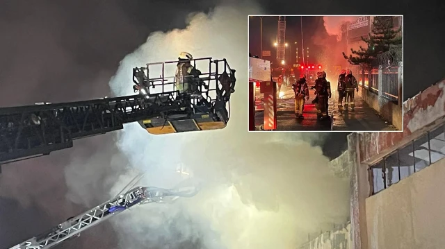 basaksehirde plastik malzeme atolyesinde cikan yangin sonduruldu b8VtJKE8